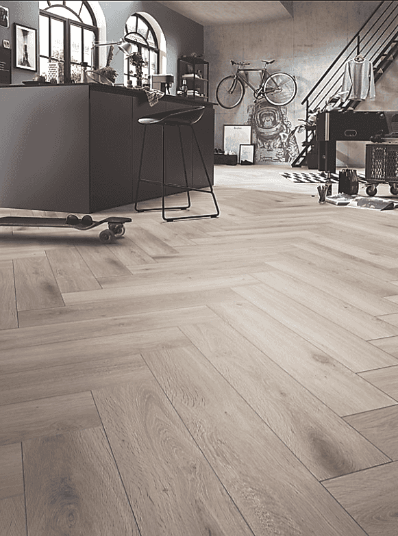 Kronotex - Balıksırtı Laminat Parke - D3773 Silver Oak